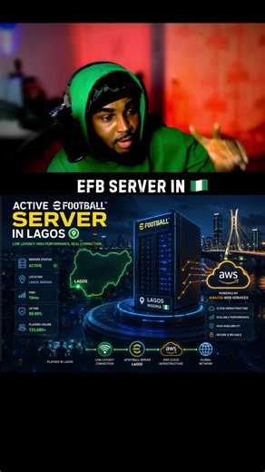 🚨 LETS GO !! - eFootball Server in testing right now in Nigeria | W @eFootball™️公式 🔥 | Recent global server scans and network packet trace data have confirmed that Lagos, Nigeria has finally appeared in eFootball’s Netcode as an Amazon Web service Node | #efootball #efootballserver #efootballnigeria #konami #dbg_hq