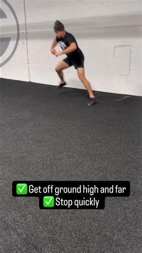 Skier jump with crossover reach