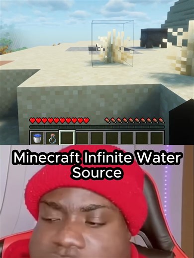 Minecraft Infinite Water Source Would Save World Hunger !! #minecraft #memestiktok #fyp #funny #thoughts #alberteinstein #smart