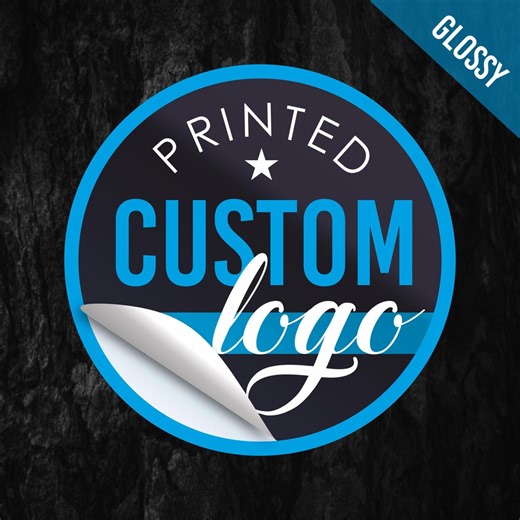 Custom Logo Stickers | Glossy Printed Round Labels - Etsy UK