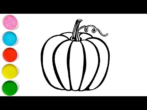 Colorful Pumpkin 🎃 Drawing, Painting & Coloring For Kids and Toddlers_ Kids Art