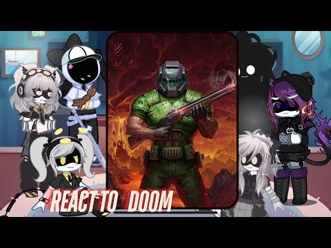 Murder drones react to doom slayer | cyn | FPE | Gacha life 2