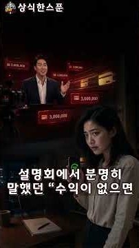 "수익 없으면 전액 환불" 부업 강의 300만 원 결제했다가 0원 버는 이유 #지식쇼츠 #상식적인 #알고리즘떡상 #조회수폭발 #상식한스푼 #부업 #부업사기 #강의문의 #사건사고