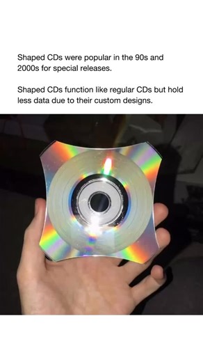 Good Music on Instagram: "Shaped CDs 💿 were a trend in the 90s and 2000s. Instead of being round, they were cut into fun shapes like stars, logos, or cartoon characters. They were mostly used for promos, singles, or limited editions. They worked the same as normal CDs, but because they had less space, they could usually only hold about 20 minutes of music or a few files. Another problem was that they didn’t always play in every CD player—especially slot-loading drives in 🚗 or laptops. Even tho