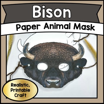 Bison | Paper Mask | Printable Craft | Bison Creativity
