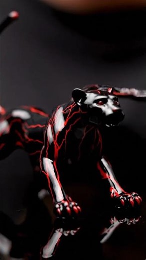 AI Paint Turns Into a Living Panther 😳 | Ultra Realistic 3D ASMR Shorts