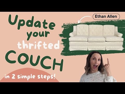 COUCH MAKEOVER: How to UPDATE an old couch with a few EASY TOOLS!