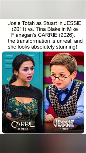 Josie Totah's incredible transformation from Jessie to Mike Flanagan's Carrie. #JosieTotah #Jessie