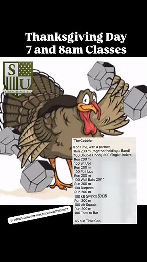 Before the food, the drinks, and the fun… earn it! 旅 ⏰ Coached classes at 7 AM & 8 AM 45:00 Time Cap. Let’s go  | Strength United Gym - Home Strength United CrossFit | Facebook