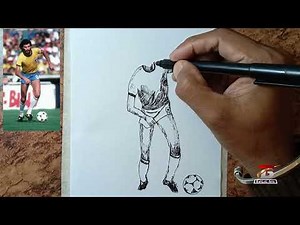 How To Draw Soccer Players Step By Step | Soccer Players Drawing..