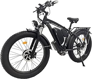 Smlro XDC600 Plus Ebike, 2000W Daul Motor Electric Dirt Bike, Fat Tire 35MPH 21 Speeds 48V 22.4AH Off-Road Bicycle with Front Suspension, Hydraulic Disc Brake Beach Mountain E-Bike For Adult