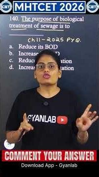 #140 MHTCET 2026 | PYQs Series | Gyanlab | Anjali Ma'am - Bsc Nursing #biology #mhtcet #gyanlab