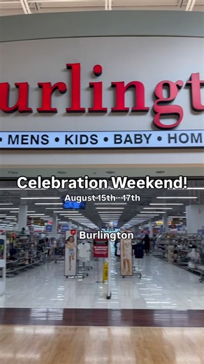 Don't miss Burlington celebration weekend!🎉 The first 100 customers each day to visit Burlington from August 15 - 17th receive a $5 Bonus Card and more! Click the link to learn more https://bit.ly/3Hm8rEq | Arizona Mills