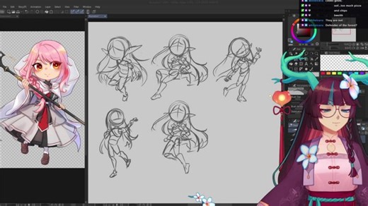 Making progress on this Live2D rig! !comm