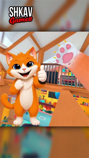 КОТ ПЫТАЕТСЯ СТРОИТЬ БАЗУ В I AM CAT VR #shorts #vr #iamcat
