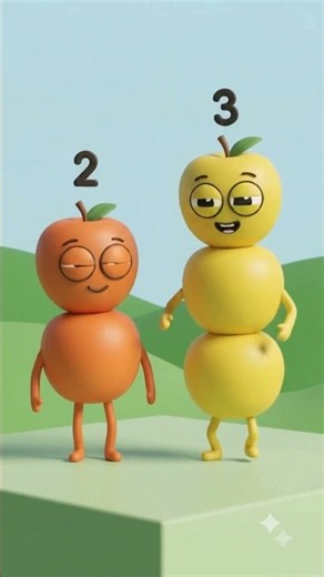 Which Is Bigger? 🍎 2 or 3? | Fun Math for Kids #learningkids #kids #education #funny #shorts