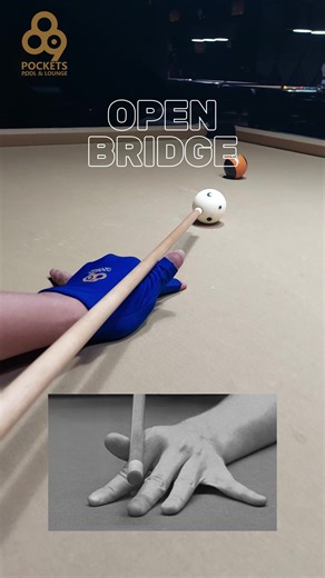 Macam-macam bridge pada billiard: 1. Open Bridge 2. Closed Bridge 3. Rail Bridge Kalo kalian paling suka open/closed bridge nih guys? #tipsbilliard #billiardtips #89pocketspool #89pocketspluit