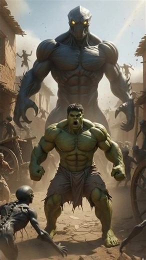 Hulk vs alien boss 😂 💪😂 #hulk #aihulk #desihulk
