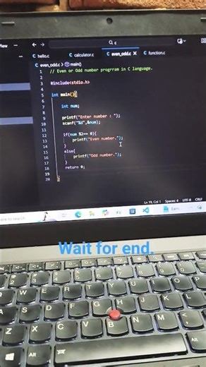 Even/Odd number program ⚡|| C language || codding || @CodeX-91 || ‪@CodeWithHarry‬
