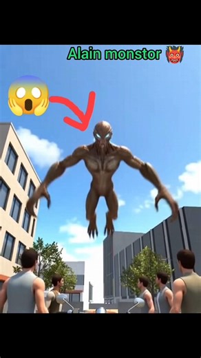 Big Alien Monster 👹 In Franklin City #shorts #indianbikedriving3d