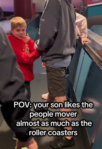 POV: your son likes the people mover almost as much as the roller coasters 🎢 Merrick is autistic and has Sanfilippo syndrome, a rare disease that causes childhood dementia. Slowing down helps us enjoy the time we have with him. A good reminder we don’t always have to move fast to get the best thrills.