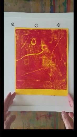 Demonstration of monoprint technique using Acrylic paint.
