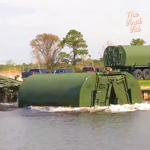 3.1K views · 34 reactions | Rapid-Deployment Floating Ferry for Heavy Vehicle River Crossings | The Viral Vid | Facebook