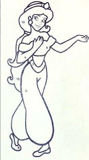 Coloring a Beautiful Disney Princess | Easy Princess Art