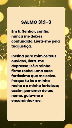 🕊️ SALMO 31:1-3 | SENTE-SE PERDIDO? OUÇA ESTA PROMESSA DE PROTEÇÃO E GUIA DIVINA