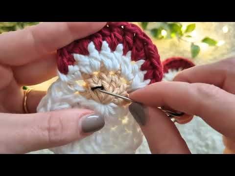 Free embroider sleepy eyes for my Santa crochet pattern