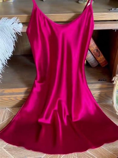 Soft Smooth Fabric Women'S Sexy Sleepdress - All-Season Lounge & Nightgown