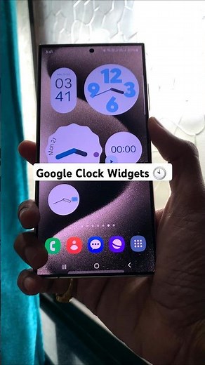 Google clock widgets on Samsung S24 Ultra #samsung #shorts #youtubeshorts