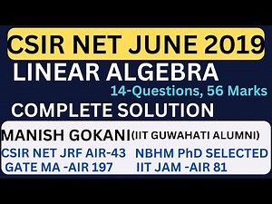 CSIR NET JUNE 2019 LINEAR ALGEBRA COMPLETE SOLUTION | #csirnet #csirnetsolution #csirnetmathematical