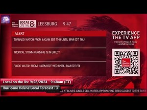 TWC Local on the 8s - 9/26/2024 | TS Warning + Tornado Watch : Hurricane Helene