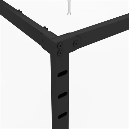 Modern King Size Queen Platform Bed Frame with Steel Slats Metal Bed Frame