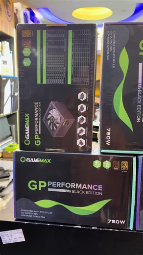 Gamemax 750w gaming power supply* 80plus gold certified gp performance black edition 24pin for m/b 4 4pin for cpu pci-e 6 2pin (8pin) sata connectors & 4pin peripheral brand new original we're located at hearts lane e&j plaza kokomlemle express computers on google map express computers