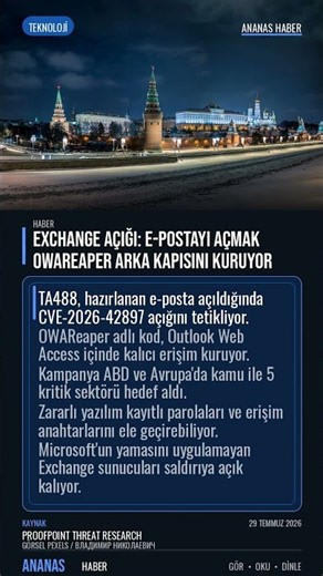 🔬 [Teknoloji] Exchange Açığı E-posta Açılınca Arka Kapı Kuruyor | #Shorts