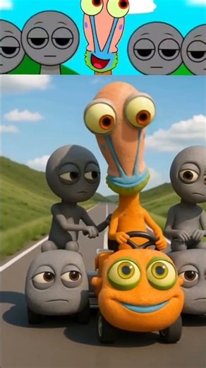 Sprunki OC SpongeBob Driving Car #Sprunki #Incredibox