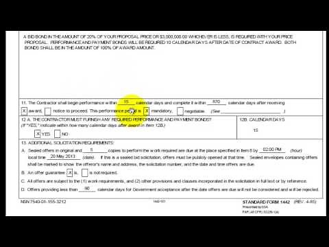 Understanding and Filling out the Standard Form 1442