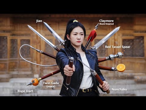7 Kung Fu Cold Weapons vs Oranges 🍊 | Sword, Spear, Rope Dart & Nunchaku SLASH