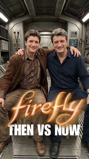 Still can’t take the sky from them. 🚀 Seeing the Serenity crew together for an animated then vs now revival is everything my Browncoat heart needed. Who was your favorite back in 2002? #thenvsnow #thenandnow #firefly #serenity #nathanfillion