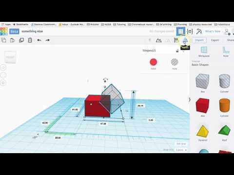 Tinkercad 5: subtracting shapes/creating holes