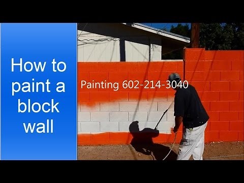 How to paint a cinder block wall.