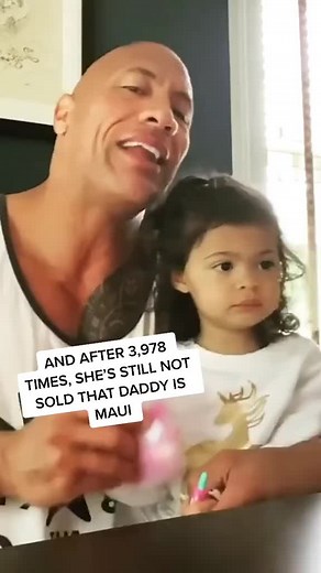 The Rock's Daughter's Hilarious Reaction to His #Moana Character