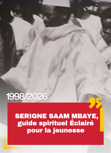 Serigne Saam Mbaye fut rappelé à Dieu le 14 mars 1998, après avoir animé sa dernière conférence le 7 mars 1998 à Dépal Mbaye, un village fondé par le frère aîné de son père, Serigne Abdoulaye Mbaye. Cette conférence, devenue mémorable, demeure à jamais gravée dans les mémoires et vient clore, de la plus belle des manières, une vie entièrement consacrée au savoir. Dans le majestueux