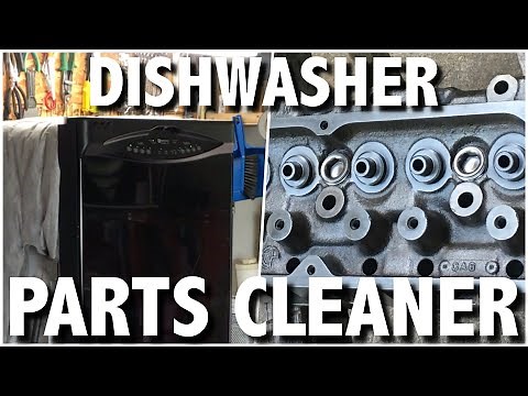 Cleaning car parts with a dishwasher
