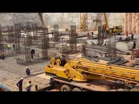 Erecting Tower Crane - Big Construction Project Kampala by KASTHEW CONTRACTORS UGANDA LTD