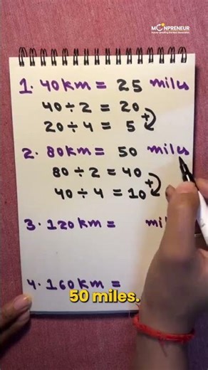 KM to Miles Trick | Convert Kilometers in Seconds (Mental Math Hack!)