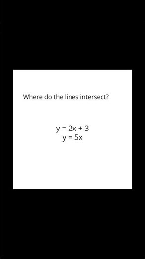 Where do the lines intersect? 💙 | #maths #mathematics #math #line #intersect #graph #mathproblems