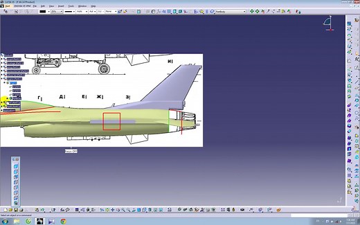 Catia V5 Tutorial How to design an Aircraft on Catia- F16 Fighter jet